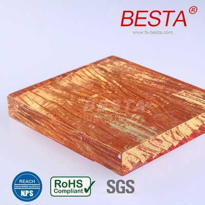 Hoja de acrílico de madera fundida de grano de celda Hoja de acrílico impermeable de 5-40 mm