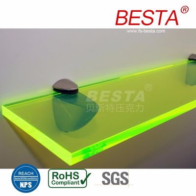 Edge Lit Neon Fluorescente Hoja de acrílico acrílico LED Tablero de señalización 2.8mm-15mm